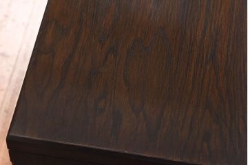 中古　神戸洋家具 永田良介商店　開き戸付きデスク(両袖机、在宅ワーク、在宅用ワークデスク)