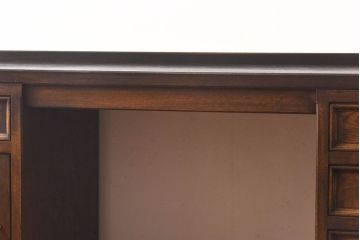 中古　神戸洋家具 永田良介商店　開き戸付きデスク(両袖机、在宅ワーク、在宅用ワークデスク)