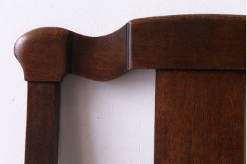 アンティーク家具　イギリスアンティーク　ウォールナット材 リボンのような背もたれがエレガントなチェア(ダイニングチェア、ワークチェア、椅子)