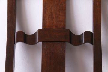 アンティーク家具　イギリスアンティーク　ウォールナット材 リボンのような背もたれがエレガントなチェア(ダイニングチェア、ワークチェア、椅子)