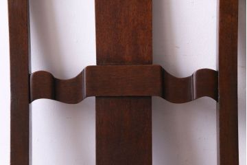 アンティーク家具　イギリスアンティーク　ウォールナット材 リボンのような背もたれがエレガントなチェア(ダイニングチェア、ワークチェア、椅子)(3)