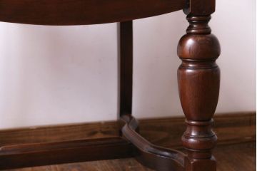 アンティーク家具　イギリスアンティーク　ウォールナット材 リボンのような背もたれがエレガントなチェア(ダイニングチェア、ワークチェア、椅子)(3)