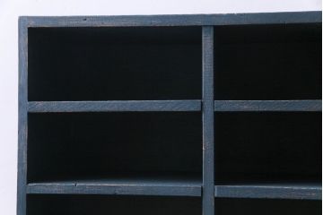 ペイント家具　幼稚園で使われていたレトロな魅力あふれるロッカー・2列(オープンラック、収納棚)(1)
