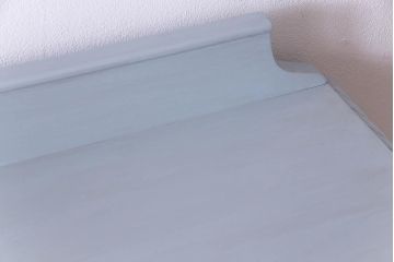 イギリスアンティーク　ペイント家具　淡い色合いが可愛らしいブックケース(収納棚、キャビネット)