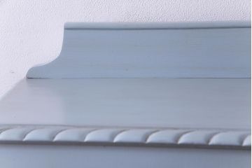 イギリスアンティーク　ペイント家具　淡い色合いが可愛らしいブックケース(収納棚、キャビネット)