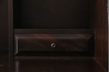 中古　北海道民芸家具　シックな片袖ライティングビューロー(定価約28万8千円)(1)