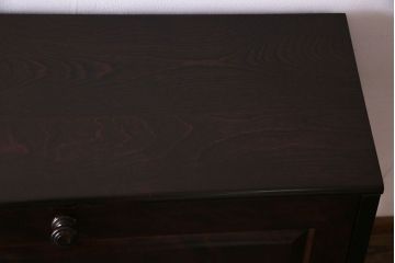 中古　北海道民芸家具　シックな片袖ライティングビューロー(定価約28万8千円)(1)