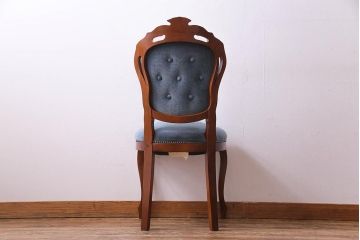 ビンテージ家具　ヨーロッパヴィンテージ　クラシカルなデザインが目を惹くロココ調ダイニングチェア(サロンチェア、椅子)(3)