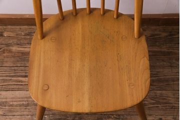ヴィンテージ家具　イギリスビンテージ　ERCOL(アーコール)　ナチュラルテイストにおすすめなクェーカーチェア(ダイニングチェア)(1)
