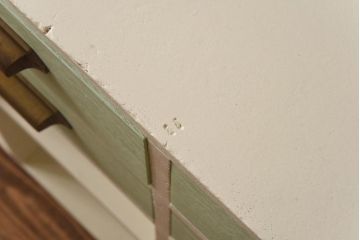 昭和期　リメイク家具　淡いカラーが爽やかなペイントロッカー(収納棚、サイドチェスト)