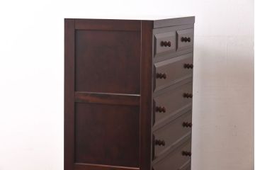 中古　松本民芸家具　D型整理タンス(箪笥、チェスト)(定価約28万円)(3)