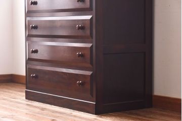 中古　松本民芸家具　D型整理タンス(箪笥、チェスト)(定価約28万円)(3)