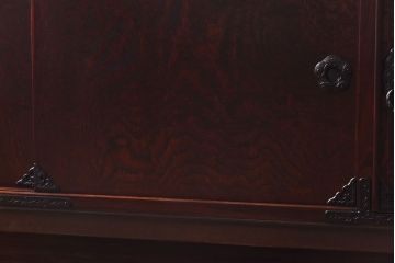 中古　岩谷堂箪笥　渋い色味が格好いい脚付きリメイクローボード(リビングボード)