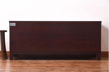 中古　岩谷堂箪笥　渋い色味が格好いい脚付きリメイクローボード(リビングボード)