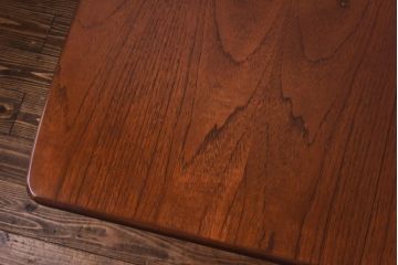 ビンテージ家具　北欧ヴィンテージ　チーク材　木目の美しさが活きるシンプルなデザインのゲートレッグテーブル(バタフライテーブル、エクステンションテーブル)