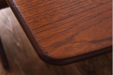 ビンテージ家具　北欧ヴィンテージ　チーク材　木目の美しさが活きるシンプルなデザインのゲートレッグテーブル(バタフライテーブル、エクステンションテーブル)