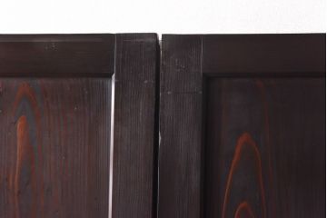 大正ロマン　色ガラスがアクセントのガラス帯戸(板戸、引き戸、建具)2枚セット