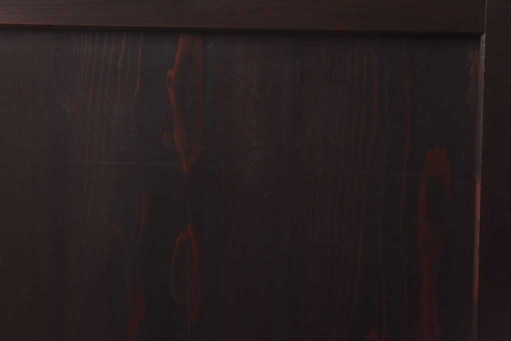 大正ロマン　色ガラスがアクセントのガラス帯戸(板戸、引き戸、建具)2枚セット