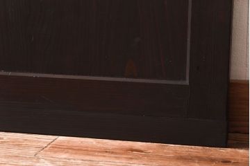 大正ロマン　色ガラスがアクセントのガラス帯戸(板戸、引き戸、建具)2枚セット