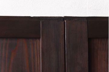 大正ロマン　色ガラスがアクセントのガラス帯戸(板戸、引き戸、建具)2枚セット