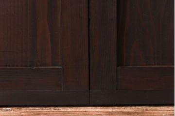 大正ロマン　色ガラスがアクセントのガラス帯戸(板戸、引き戸、建具)2枚セット