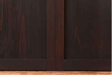 ラフジュ工房オリジナル　色ガラスがポイントになったレトロな引き戸(建具、ガラス戸)2枚セット(2)