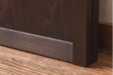 ラフジュ工房オリジナル　色ガラスがポイントになったレトロな引き戸(建具、ガラス戸)2枚セット(2)