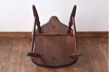 中古　飛騨産業　キツツキ　ブナ材　アンティークのようなウィンザーチェア(コムバックチェア、ダイニングチェア、ウインザーチェア)(2)