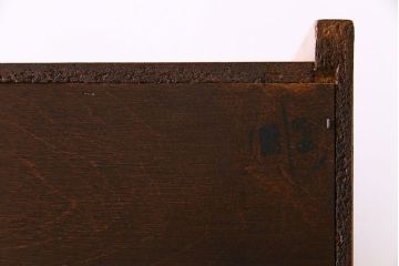 ビンテージ家具　北欧ヴィンテージ　チーク材　四角い取っ手がレトロな雰囲気のサイドボード(キャビネット、リビングボード、収納棚)