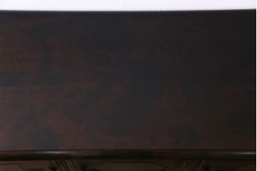 中古美品　松本民芸家具　デザインが印象的なD型サイドボード(収納棚)(定価43万円)