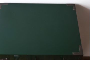 中古　二本松箪笥　田中家具　個性的でモダンな両開き戸付きチェスト(箪笥、引き出し)