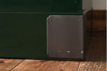 中古　二本松箪笥　田中家具　個性的でモダンな両開き戸付きチェスト(箪笥、引き出し)