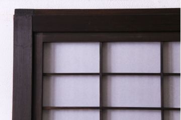アンティーク　モダンな雰囲気漂う裏障子付き格子戸1枚(障子戸、引き戸、建具)