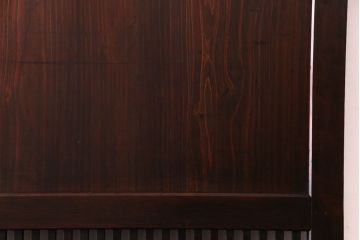 和製アンティーク　渋みのある色合いの格子帯戸1枚(引き戸、建具)(1)