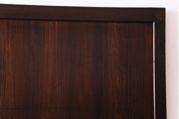 和製アンティーク　渋みのある色合いの格子帯戸1枚(引き戸、建具)(1)