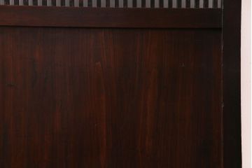 和製アンティーク　渋みのある色合いの格子帯戸(引き戸、建具)(2)