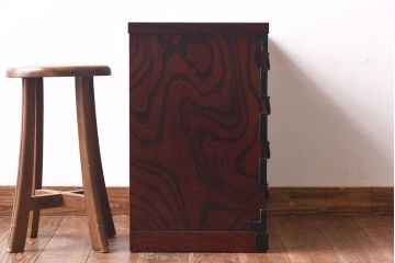 中古　伝統民芸家具　岩谷堂箪笥　力強い和の雰囲気漂う極小箪笥(小引き出し)(定価約26万円)