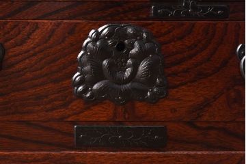 中古　伝統民芸家具　岩谷堂箪笥　力強い和の雰囲気漂う極小箪笥(小引き出し)(定価約26万円)