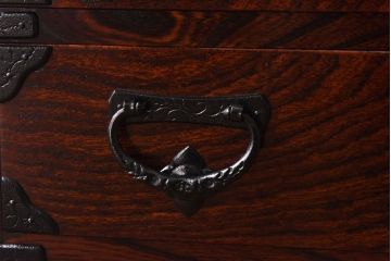 中古　伝統民芸家具　岩谷堂箪笥　力強い和の雰囲気漂う極小箪笥(小引き出し)(定価約26万円)