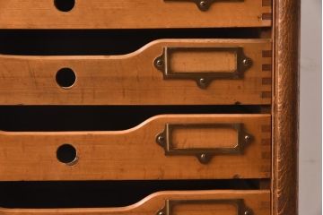 アンティーク家具　イギリスアンティーク　希少品　珍しい蛇腹シャッターが付いたレコードチェスト(収納棚、書類ケース、キャビネット、ミュージックキャビネット)