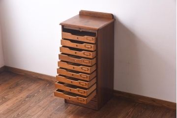 アンティーク家具　イギリスアンティーク　希少品　珍しい蛇腹シャッターが付いたレコードチェスト(収納棚、書類ケース、キャビネット、ミュージックキャビネット)