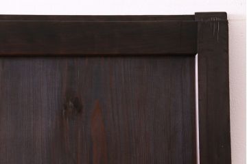 和製アンティーク　引手の意匠がおしゃれな明治期の帯戸(板戸、引き戸)2枚セット