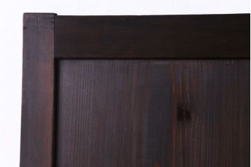 和製アンティーク　引手の意匠がおしゃれな明治期の帯戸(板戸、引き戸)2枚セット