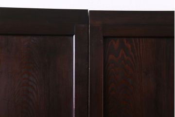 和製アンティーク　上品な和の雰囲気漂う組子入り帯戸(格子戸、引き戸)2枚セット(1)