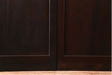 和製アンティーク　上品な和の雰囲気漂う組子入り帯戸(格子戸、引き戸)2枚セット(1)