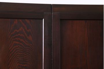 和製アンティーク　上品な和の雰囲気漂う組子入り帯戸(格子戸、引き戸)2枚セット(2)