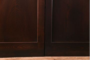 和製アンティーク　上品な和の雰囲気漂う組子入り帯戸(格子戸、引き戸)2枚セット(2)