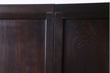 和製アンティーク　上品な和の雰囲気漂う組子入り帯戸(格子戸、引き戸)2枚セット(2)