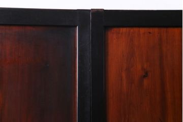 和製アンティーク　漆塗り　燻された風合いが味わい深い帯戸(板戸)4枚セット