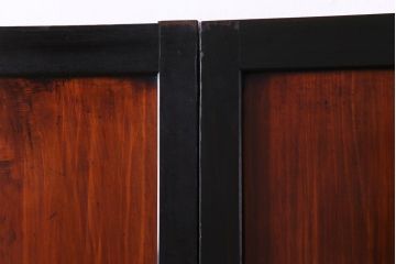 和製アンティーク　漆塗り　燻された風合いが味わい深い帯戸(板戸)4枚セット